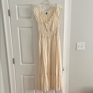 Old Navy Cream Maxi Dress